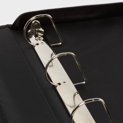 2" Fashion Zipper Binder Game Black - up&up
