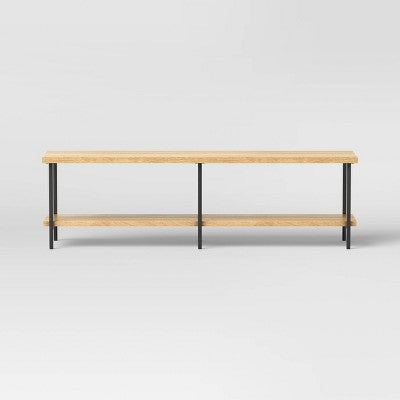 Wood and Metal TV Stand for TVs up to 60" Natural - Room Essentials (LOCAL PICKUP ONLY)