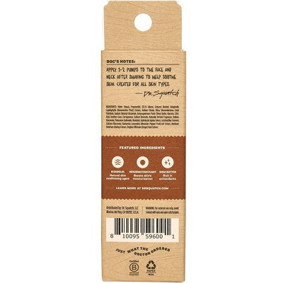DR. SQUATCH Men's Natural Soothing Post Shave - Wood Barrel Bourbon - 2.5 fl oz
