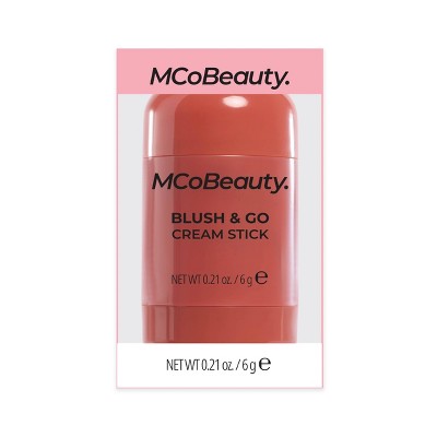 MCoBeauty Blush & Go Cream Stick - Warm Terracotta - 0.21oz: Vegan, Face Application, Buildable Coverage, Velvet Finish