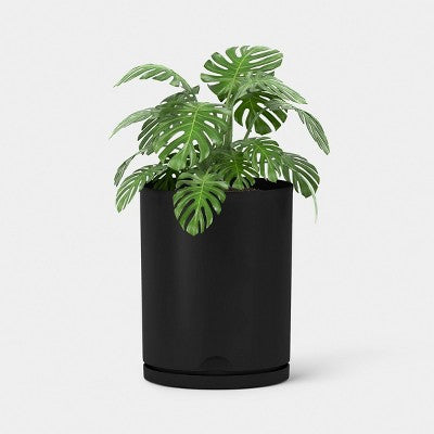 Recycled Resin Indoor Outdoor Planter 14"x16" Black - Room Essentials