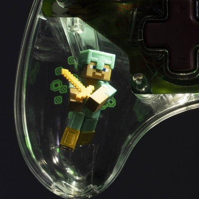 PDP REALMz Wireless Nintendo Switch Controller Forest Biome: USB-C Connection, Clear Design