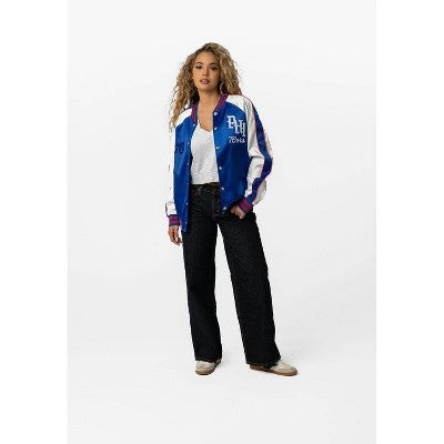 NBA Philadelphia 76ers Zip-Up Satin Bomber Jacket - L