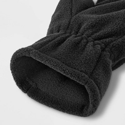 Boys' Fleece Regular Gloves - Cat & Jack Black 4-7