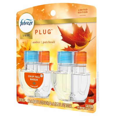 Febreze Luxe Plug Dual Refill Air Freshener - Crisp Fall Breeze - 1.75 fl oz/2ct