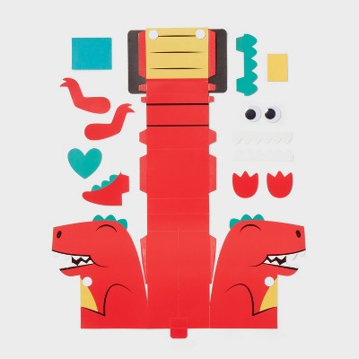 Dinosaur Valentine's Day Mailbox Paper Craft Kit - Spritz