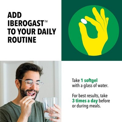 Iberogast Softgels Dual Action Digestive Relief Daily Herbal Supplements - 30ct