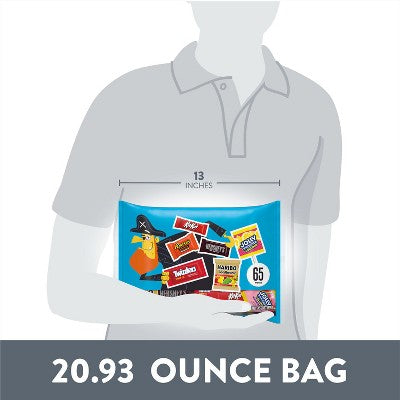 HERSHEY'S Chocolate and Sweets Assorted Halloween Candy Miniatures - 20.93oz/65pc