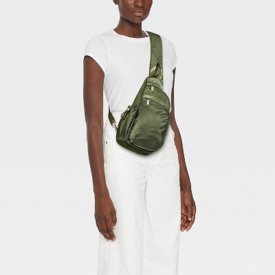 Flap Sling Crossbody Bag - Wild Fable Green