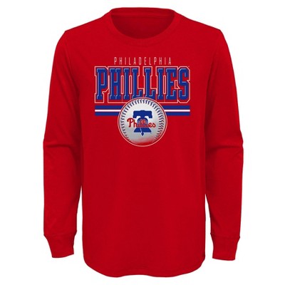 MLB Philadelphia Phillies Boys' Long Sleeve T-Shirt - L