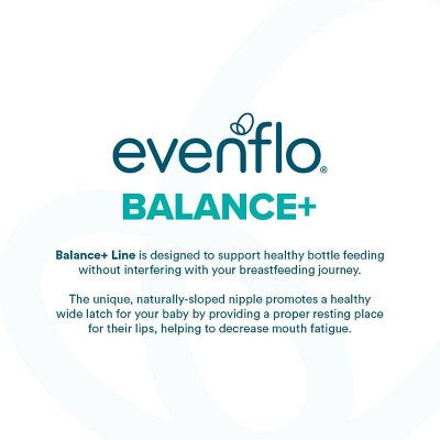 Evenflo Balance Wide Neck Anti-Colic Glass Baby Bottles- Clear - 6 fl oz/2pk: BPA-Free, Phthalate-Free, Silicone Nipple