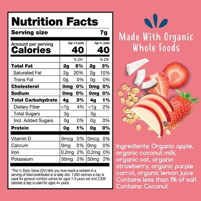 Amara Organic Breakfast Oat Melts Strawberry Baby Snack - 7g