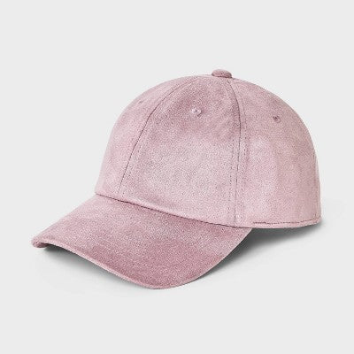 Faux Suede Baseball Hat - Universal Thread Pink
