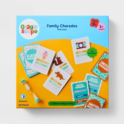 Family Charades Game - Gigglescape: Card & Board Games, Creative Social Skills, 3+ Players
