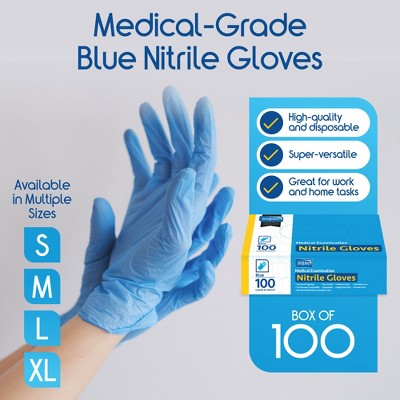 Inspire Nitrile Exam Gloves | THE ORIGINAL Quality Stretch Nitrile | 4.5 Gloves Disposable Latex Free Medical EMT (100, XXL)
