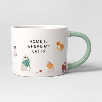 17oz Stoneware HOME IS WHERE MY CAT IS Mug - Room Essentials