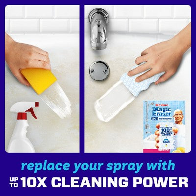 Mr. Clean Lemon Magic Eraser 2-in-1 Built-In Cleaner Bath - 5ct
