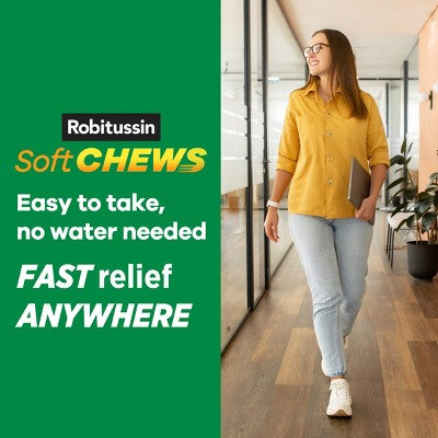 Robitussin Long Lasting Cough Cooling Soft Chews - Berry - 20ct