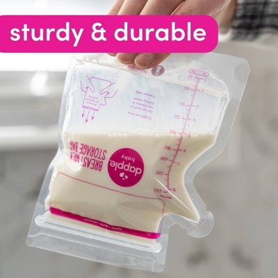 Dapple Temp-Sensing No Leak Breast Milk Storage Bags with Easy Pour Spout - 50ct