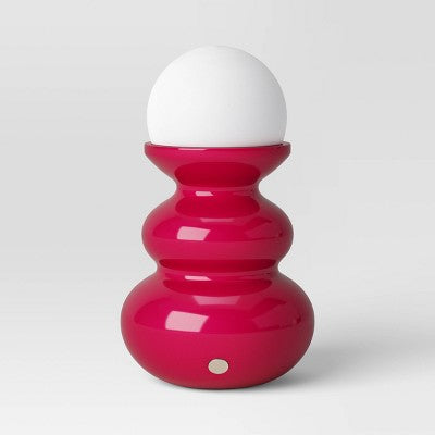 Mini Plastic Table Lamp with Glass Orb Pink - Room Essentials