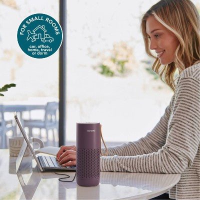 HoMedics Portable HEPA Air Purifier with Aromatherapy Purple
