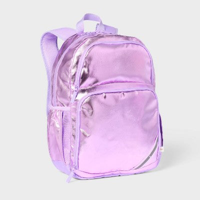 Kids' 17'' Classic Backpack - Cat & Jack Metallic Purple: Kindergarten, School