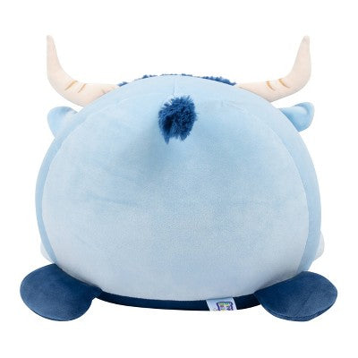 Squishmallows 18" Jumbo Toro Blue Highland Cow Fuzzy Belly Sleepamallow