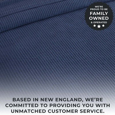 100% Cotton Waffle Weave All-Season Bed Blanket - Great Bay Home (Twin, Navy)