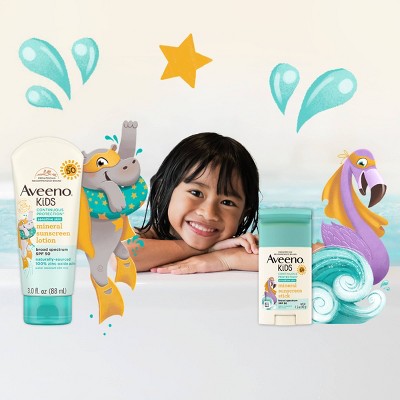 Aveeno Kids Continuous Protection Zinc Oxide Mineral Sunscreen - SPF 50 - 3 fl oz