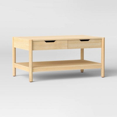 Scandi Coffee Tables Table With Drawers Natural - Room Essentials (LOCAL PICKUP ONLY)