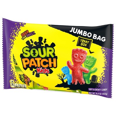 SOUR PATCH KIDS Candy Halloween Jumbo Treat Candy - 15.4oz/18ct