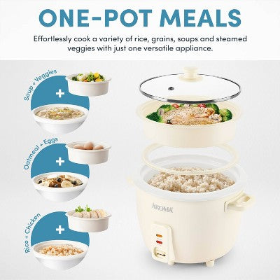 Aroma 16 Cup Rice Cooker with Pop Up Steam Tray
