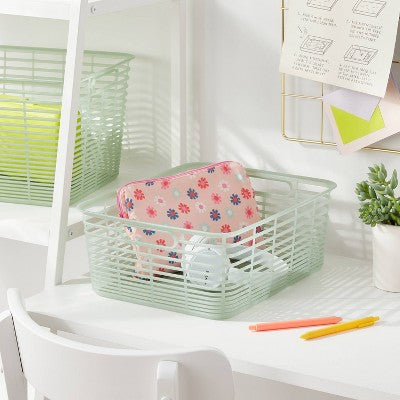 Aria Jelly Decorative Basket Medium Green - Brightroom