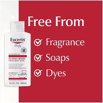 Eucerin Baby Eczema Relief Cream and Body Wash Gentle Cleanser - 13.5 fl oz