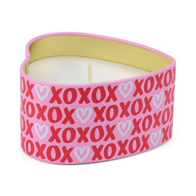 Valentine's Day XOXO Heart Candle