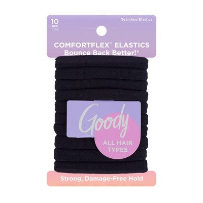 Goody Black Seamless Elastics - 10ct