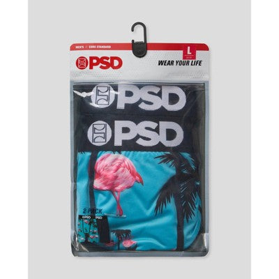 PSD Men's Flamingo Print Briefs 2pk - Light Blue L