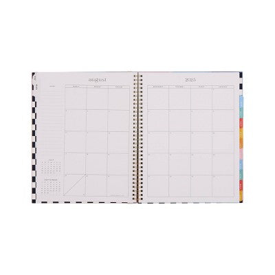 Happy Brands Organized July 2025 - June 2026 Weekly/Monthly Planner 9.37"x11.12" Multicolor Cool Brights
