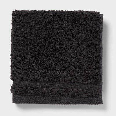 4pk Total Fresh Antimicrobial Washcloth Set Black - Threshold