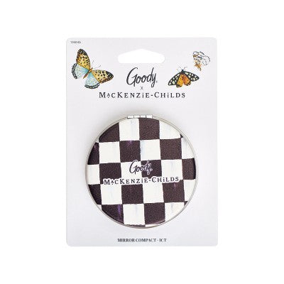 MacKenzie-Childs x Goody Compact Double Sided Mirror - Courtly Check
