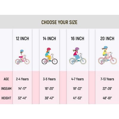 JOYSTAR Little Daisy Kids Bike - 12" Pink (LOCAL PICKUP ONLY)
