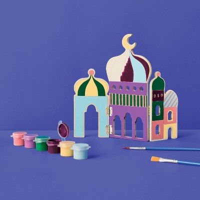 Ramadan Craft Hinged Wood Mosque Painting Activity Kit - Mondo Llama