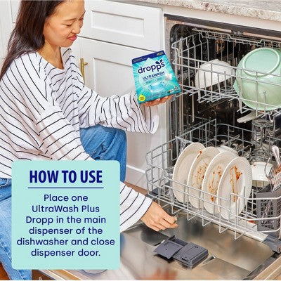 Dropps Dish UltraWash Biobased Detergent Pods - Lemon Citrus - 48ct