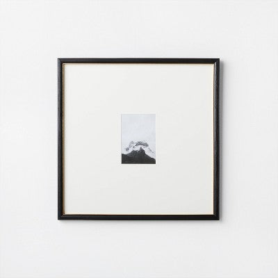 20" x 20" Matted to 5" x 7" Gallery Wall Frame Black/Brass - Threshold designed with Studio McGee: Wood, Sawtooth Hanger (LOCAL PICKUP ONLY)