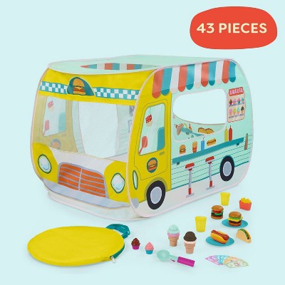 B. toys Good-to-Go Food Truck Pop-Up Tent - 43pc Indoor Play Tent for Toddlers