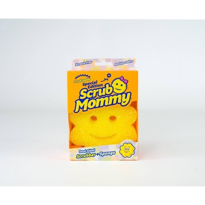 Scrub Daddy Scrub Mommy Power Flower Dual-Sided Scrubber + Sponge - Yellow