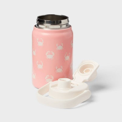12oz Crab Water Bottle Pink - Sun Squad