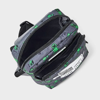 Boys' Minecraft Gaming Sling Pack Pouch - Gray/Green