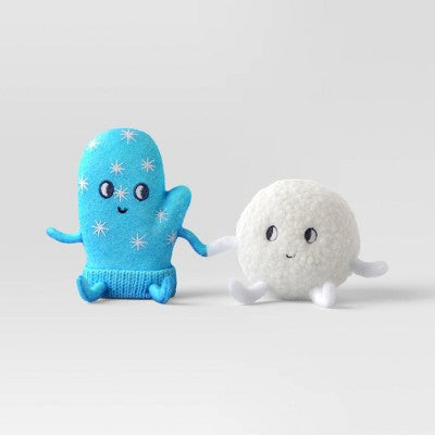 Felt Mitten and Snowball Duo Christmas Figurine - Wondershop