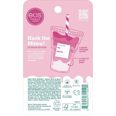 eos Limited Edition Lip Balm - Peach Squeeze - 0.28oz/2pk